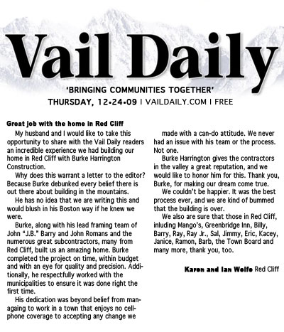 Vail Daily Article